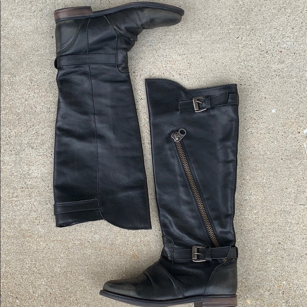 Steve Madden Lukas Leather Biker Boots